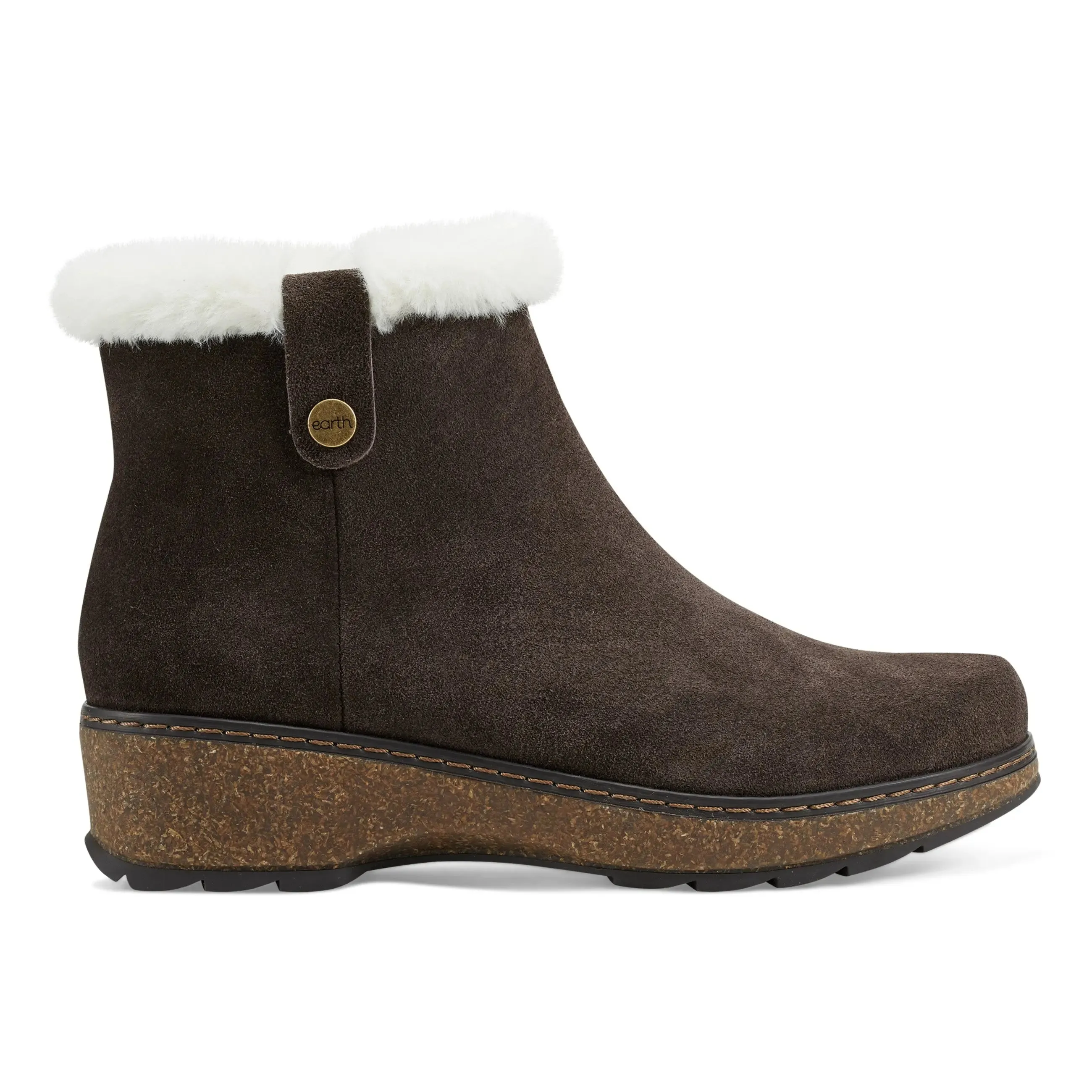 Kim Cold Weather Round Toe Casual Booties Shine Bright