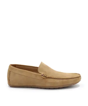 Modern Frame Ventilated Panels Mocassin DANDY Veau Velours Sable