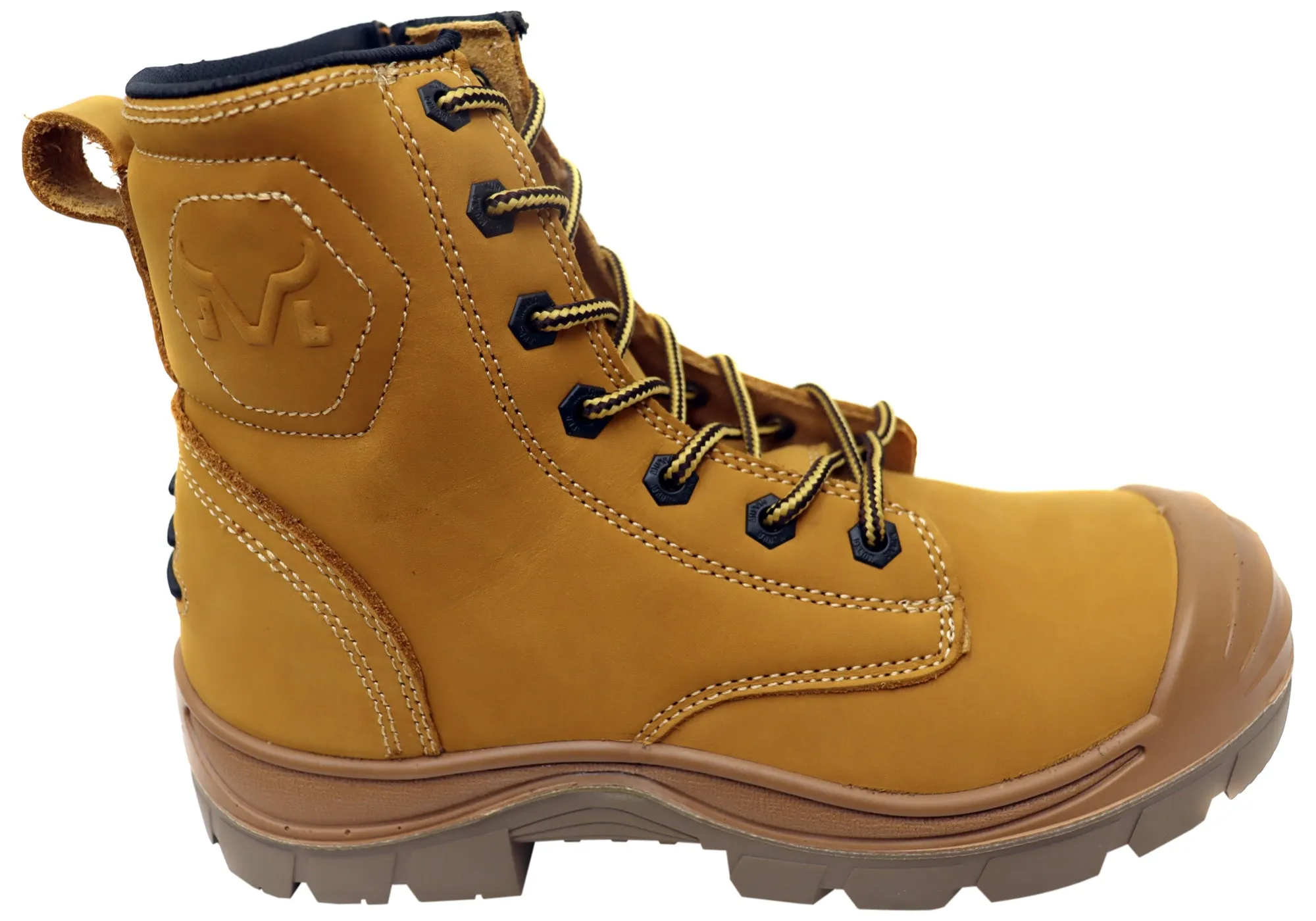 Nylon Material Hard wearing Munka Taurus Mens Lace Up Comfortable Leather Steel Cap Boots