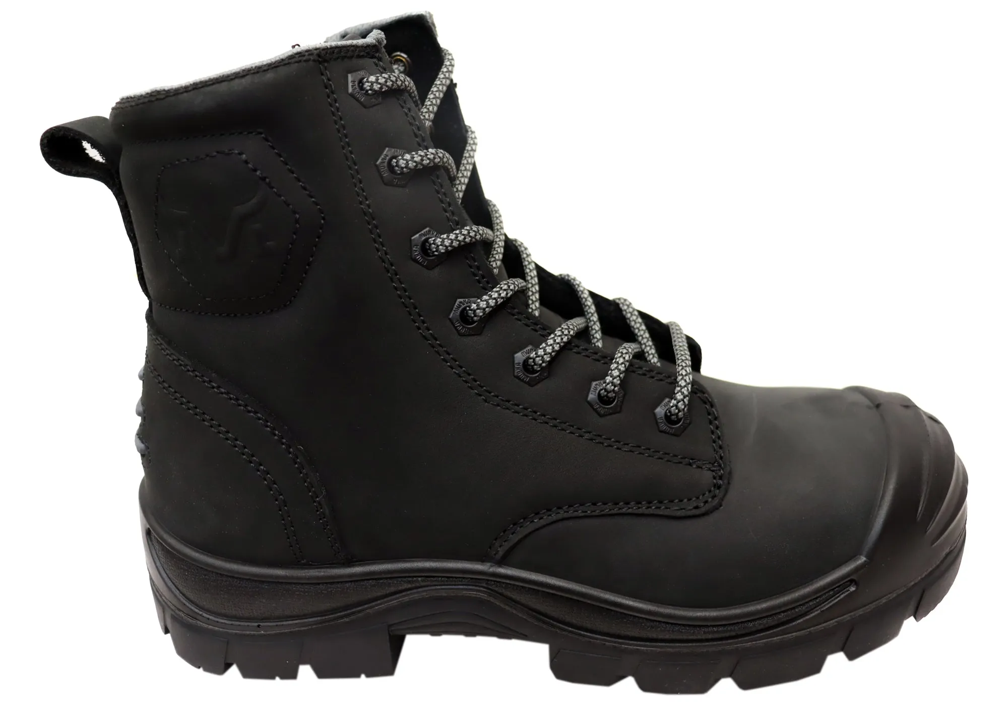Munka Taurus Mens Lace Up Comfortable Leather Steel Cap Boots Easy Clean