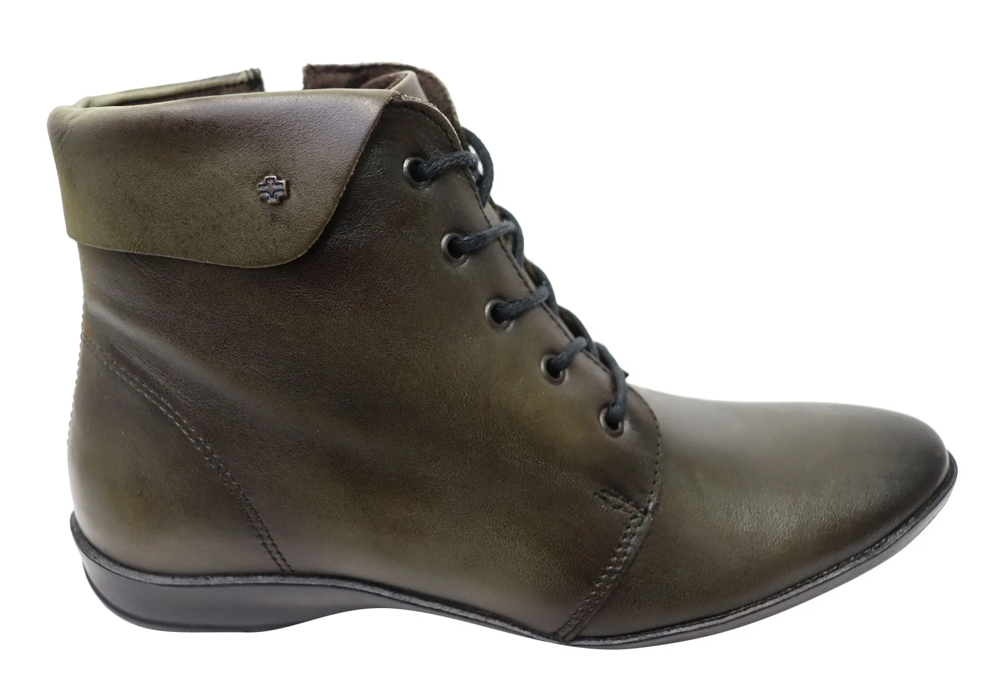Flexible Frame Snowy Path Perlatto Marie Womens Comfortable Leather Ankle Boots Made In Brazil