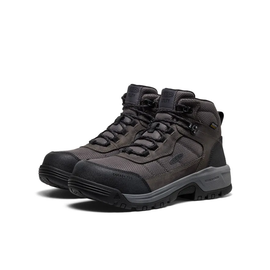 Sky View Video Look Men's Skokie Waterproof Work Boot (Carbon Toe)  |  Magnet/Black