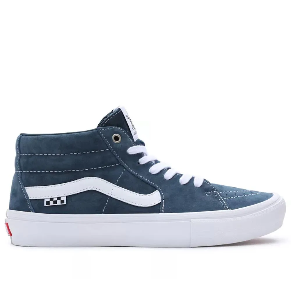 Vans Skate Grosso Mid Pig Suede - Blue/White Comfort toe Supportive Core Active People