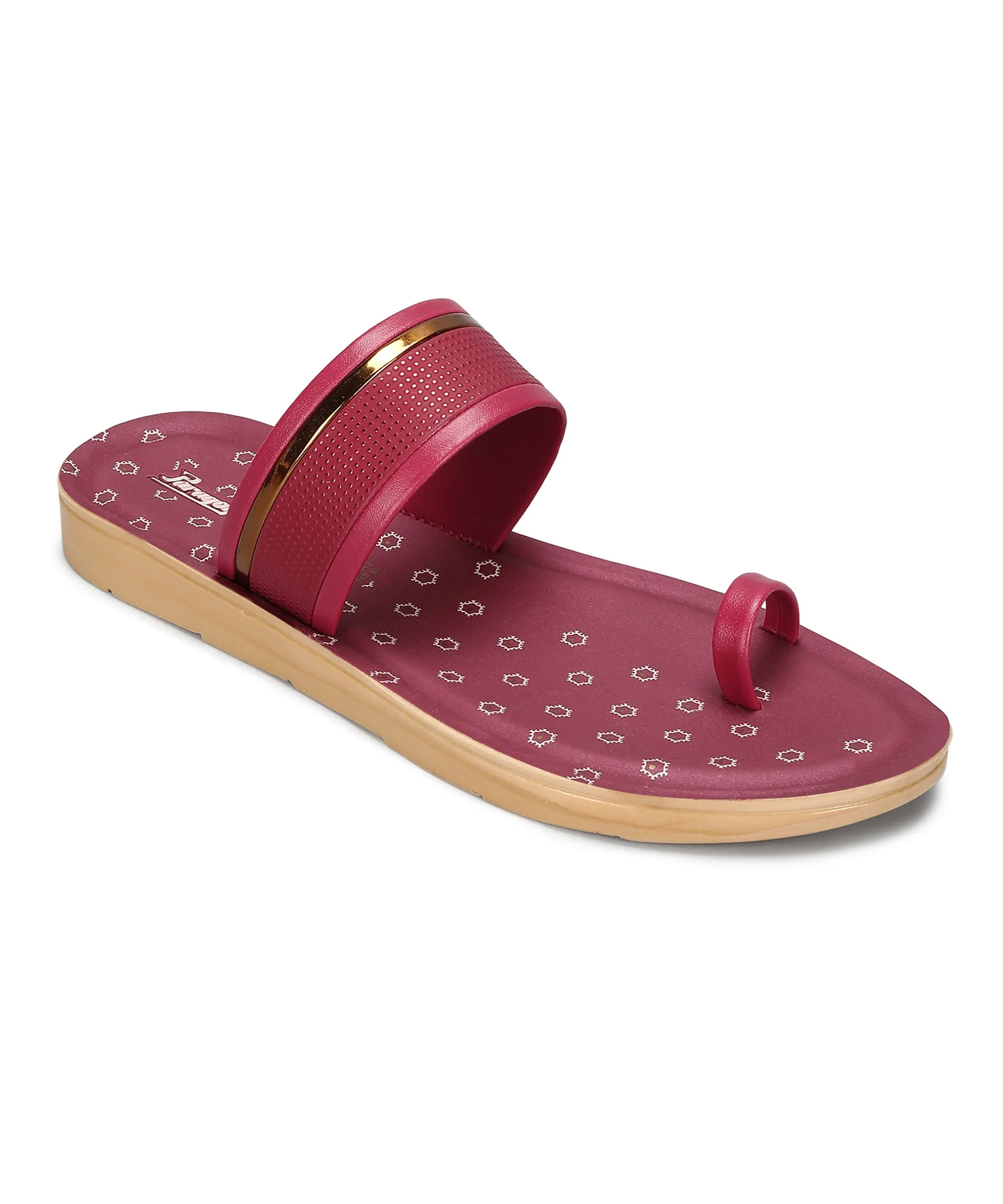 Walk Style Paragon Women's Slip On Flat Maroon Sandals | Durable Dailywear Sandals