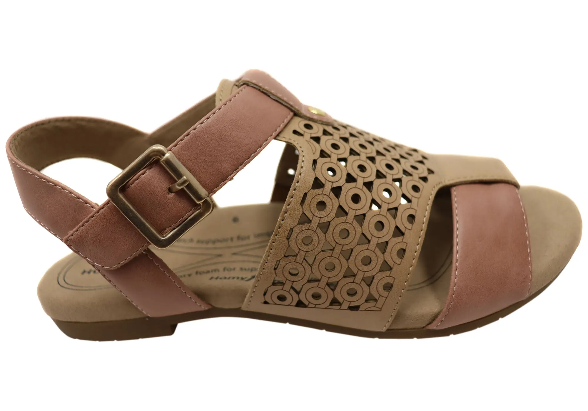Homyped Womens Bobby T Bar Comfortable Sandals Flexible Flip-flops