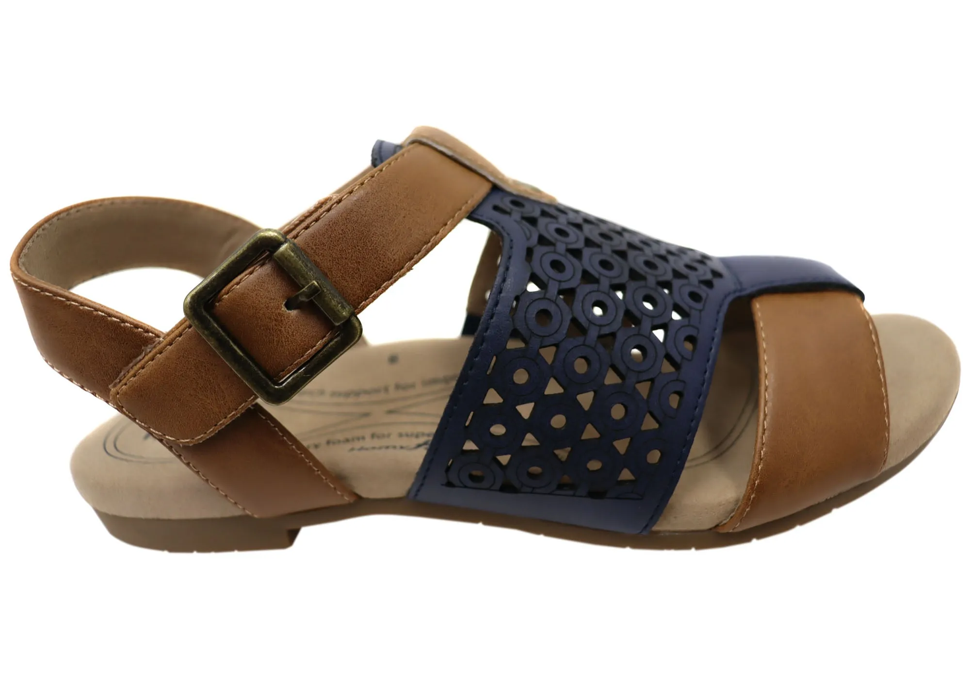 Anytime Fit Chic Mode Homyped Womens Bobby T Bar Comfortable Sandals