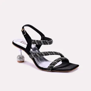 Teen Fun Nordic Tone Luna Black Heel Sandals 0421131