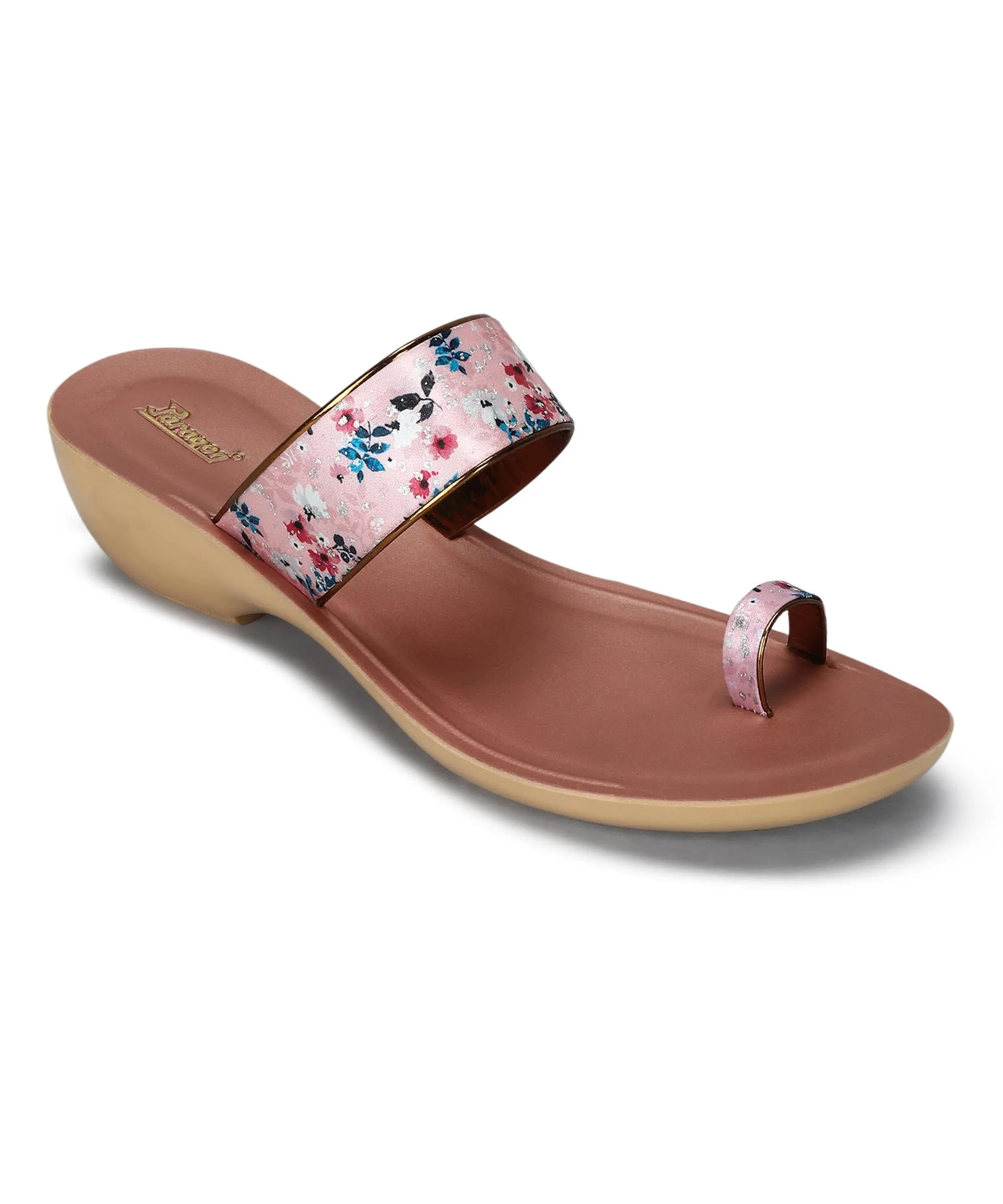 Paragon Women's Slip On Flat Peach Sandals | Durable Dailywear Sandals Comfortable Footwear for Beach Street Cool
