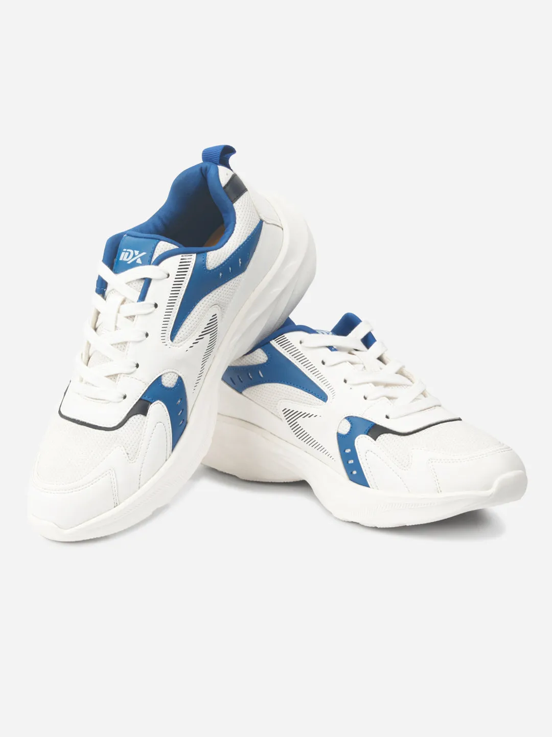 Men's White Lace Up Sneakers (IX7128) Retro-inspired cushioning