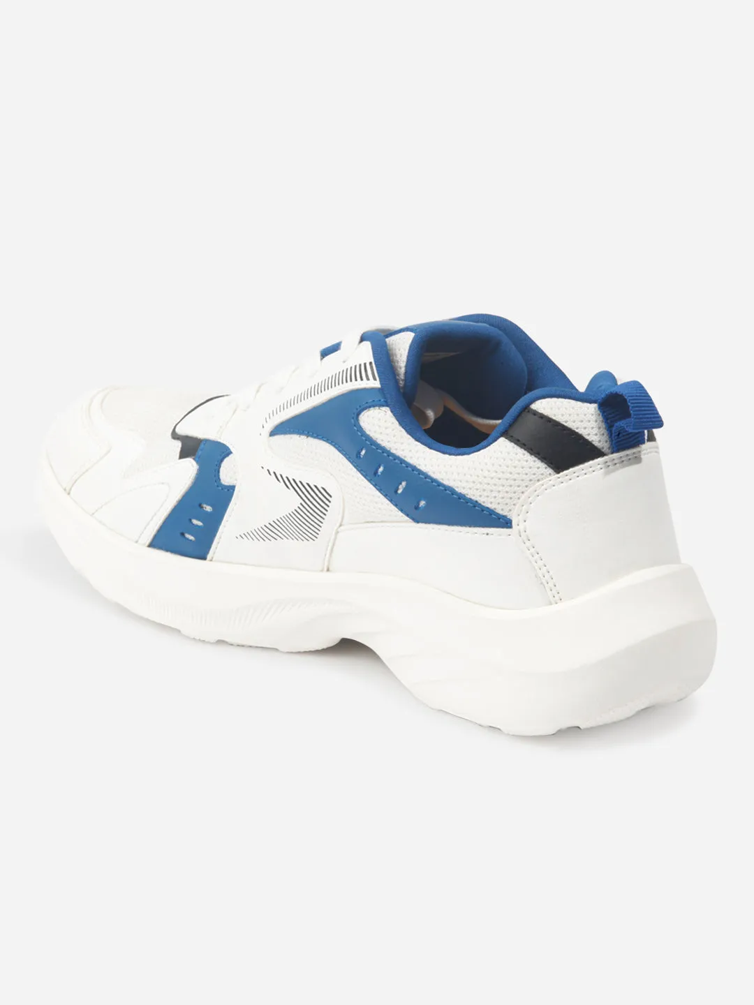 Men's White Lace Up Sneakers (IX7128) Iconic look Stabilizing Shank
