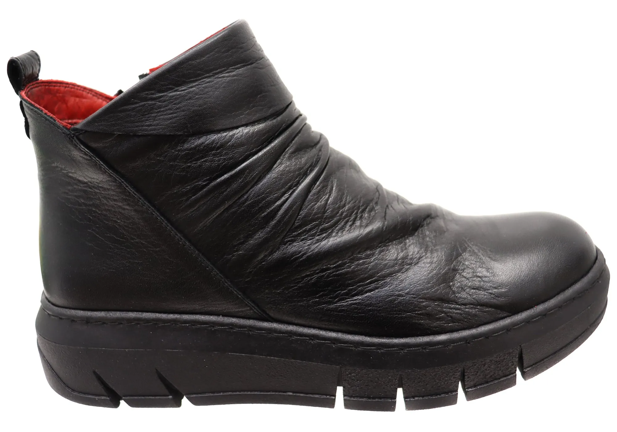 Elastic Sides Orizonte Tempo Womens European Comfort Leather Ankle Boots