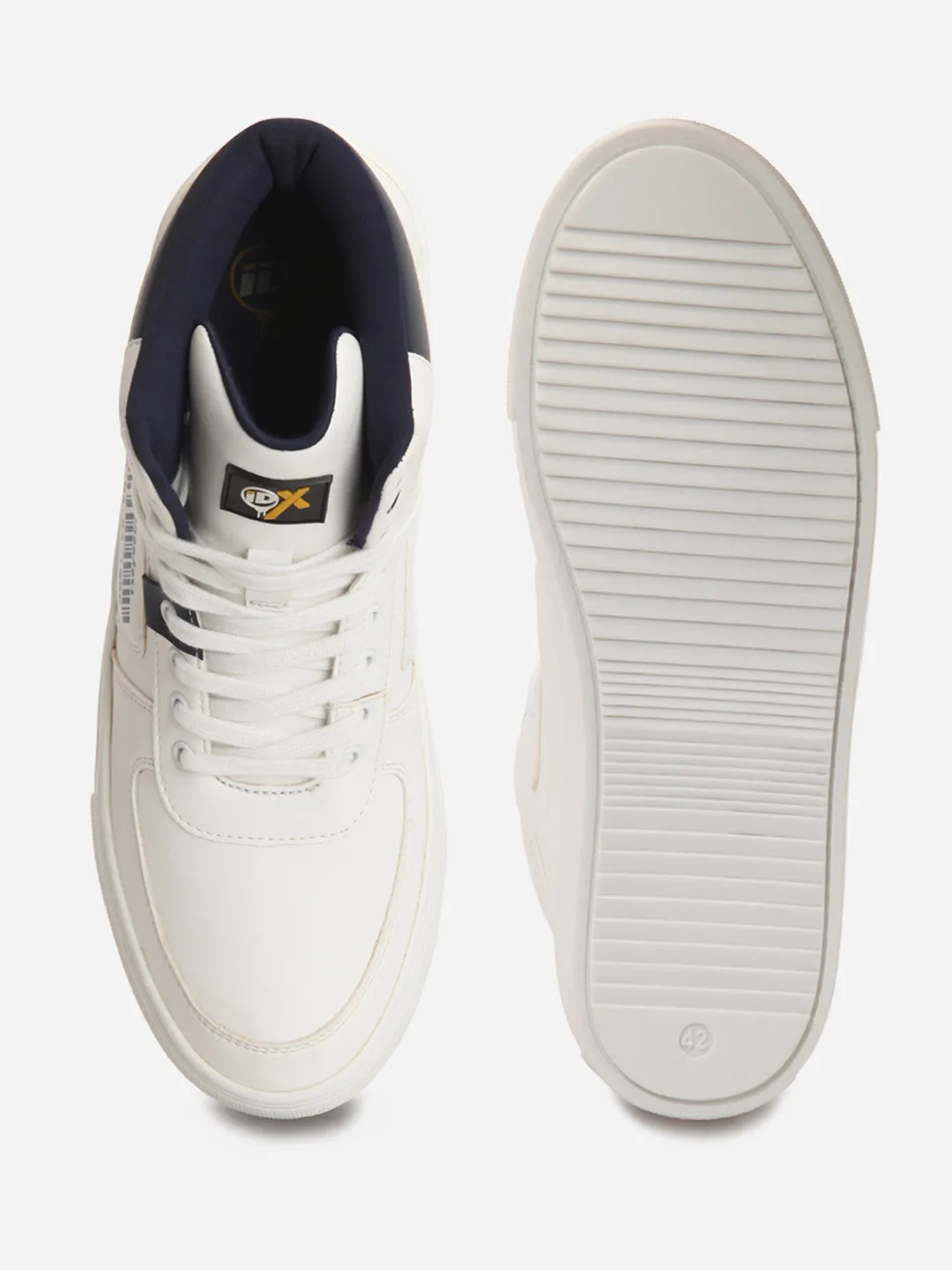 Men's White Ankle Top Active Graphic Sneaker (IX1063) Unique Design
