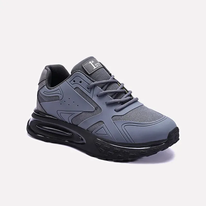 Gray Lace Up Sneakers 0120579 Bounce Walk