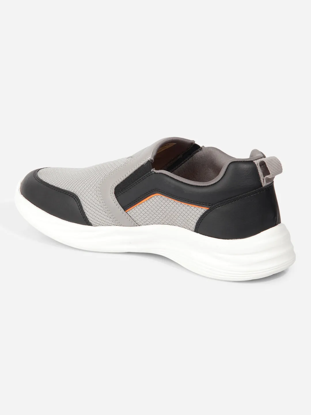 Men's Grey Black Slip On Sneakers IX7130 Urban Look Comfortable Toe