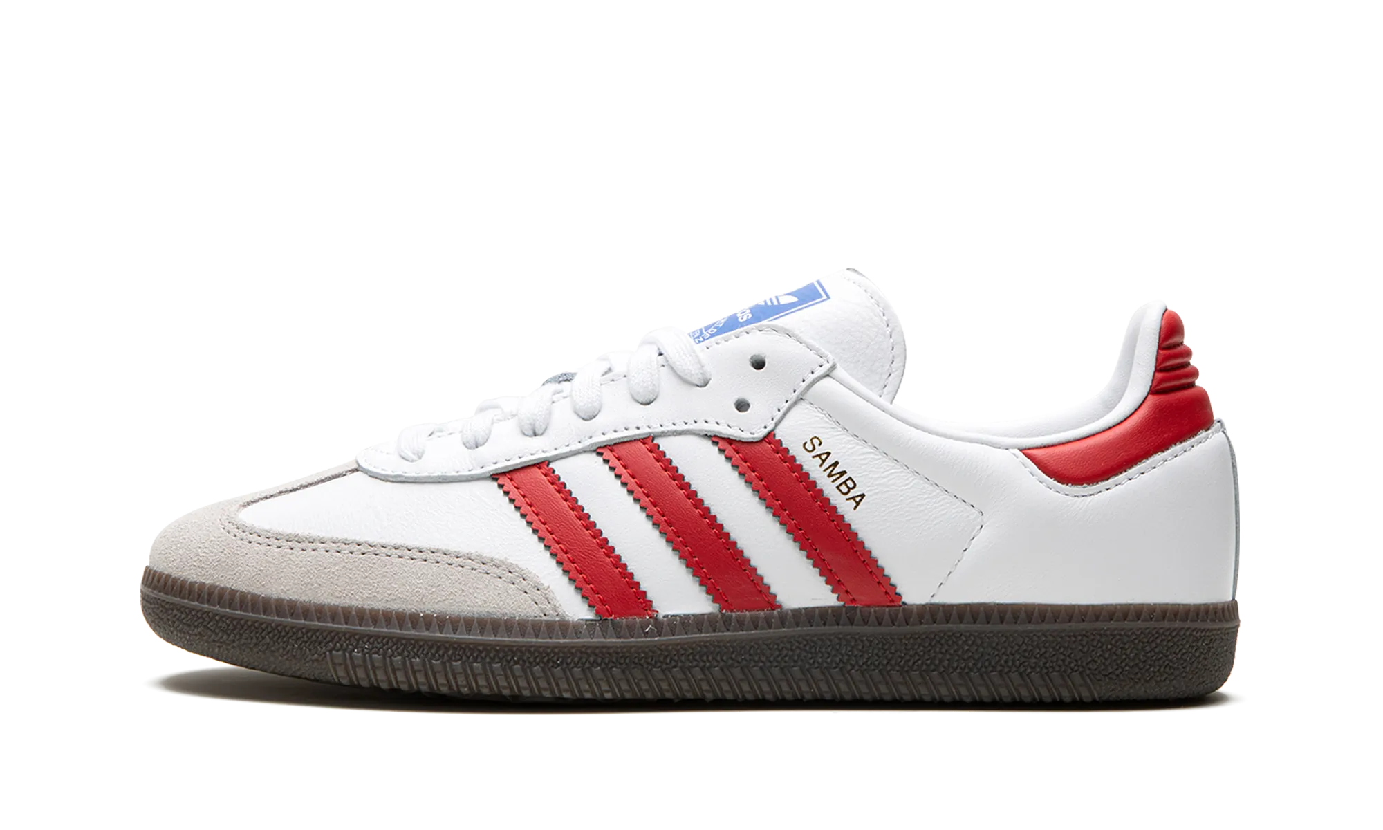 Samba OG "White / Better Scarlet" Vintage Love Sturdy Build