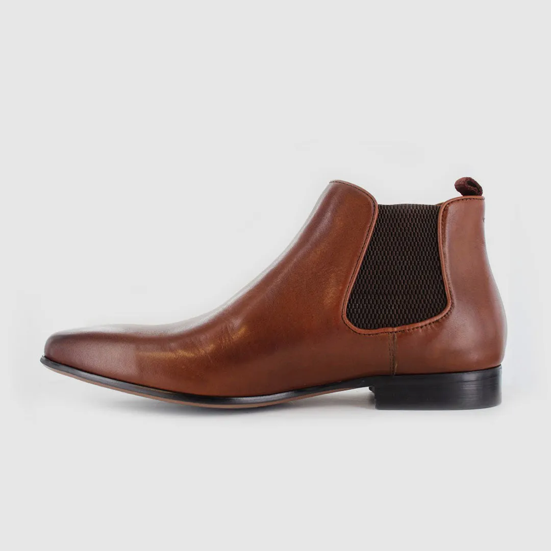 Board Room Tailored Fit Ajax Chelsea Boots Tan