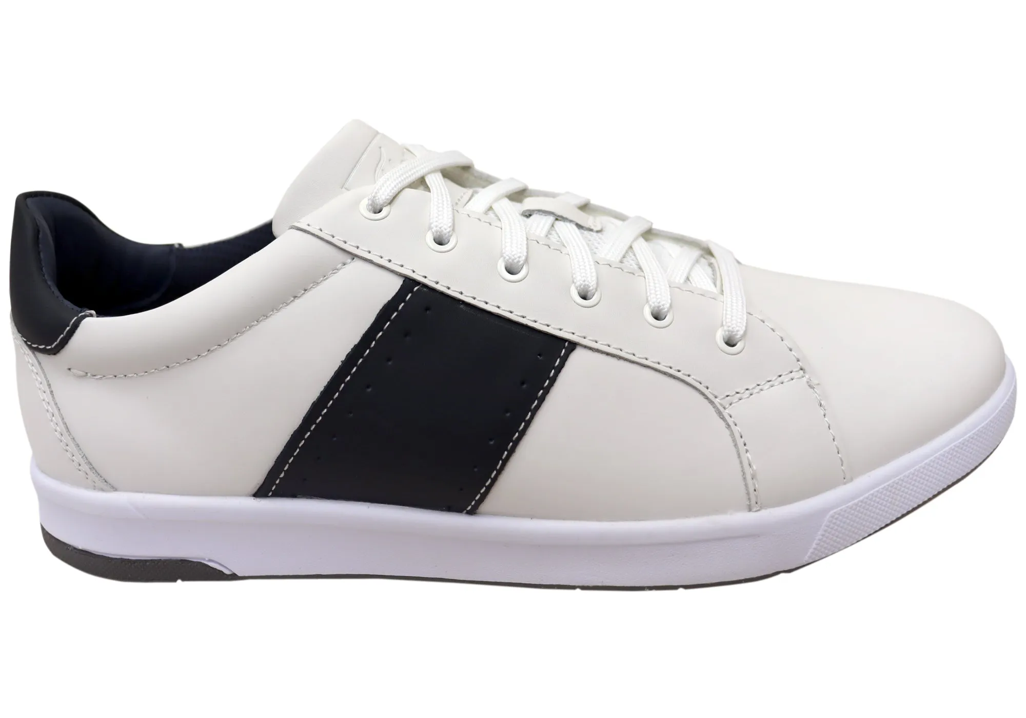 Florsheim Mens Leather EE Extra Wide Crossover 2 Lace To Toe Sneakers suede upper Lightweight Ride