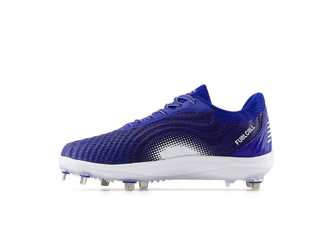 Ergonomic Cold Weather New Balance Men's FuelCell 4040 V7 Metal Baseball Cleats - Team Royal / White - L4040TB7