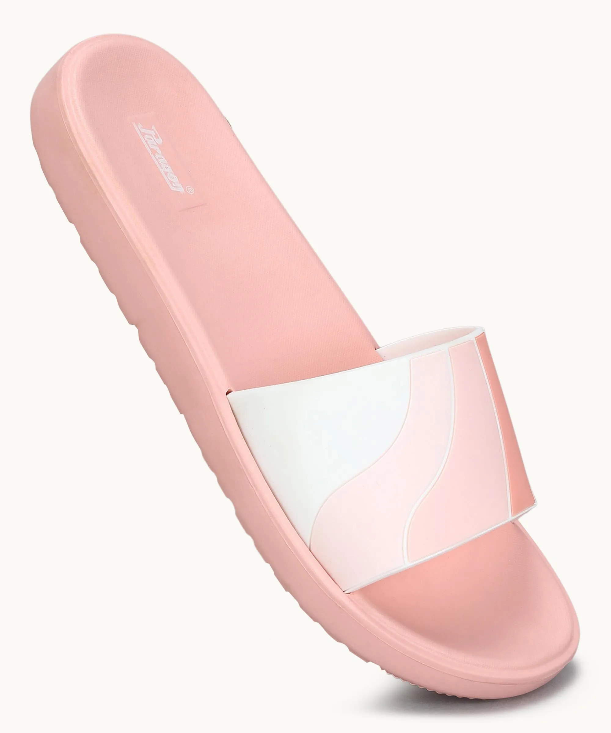 Paragon Women's Peach Sliders with Cushioned Sole for Everyday Use Relaxing Sandals Vacation Ready