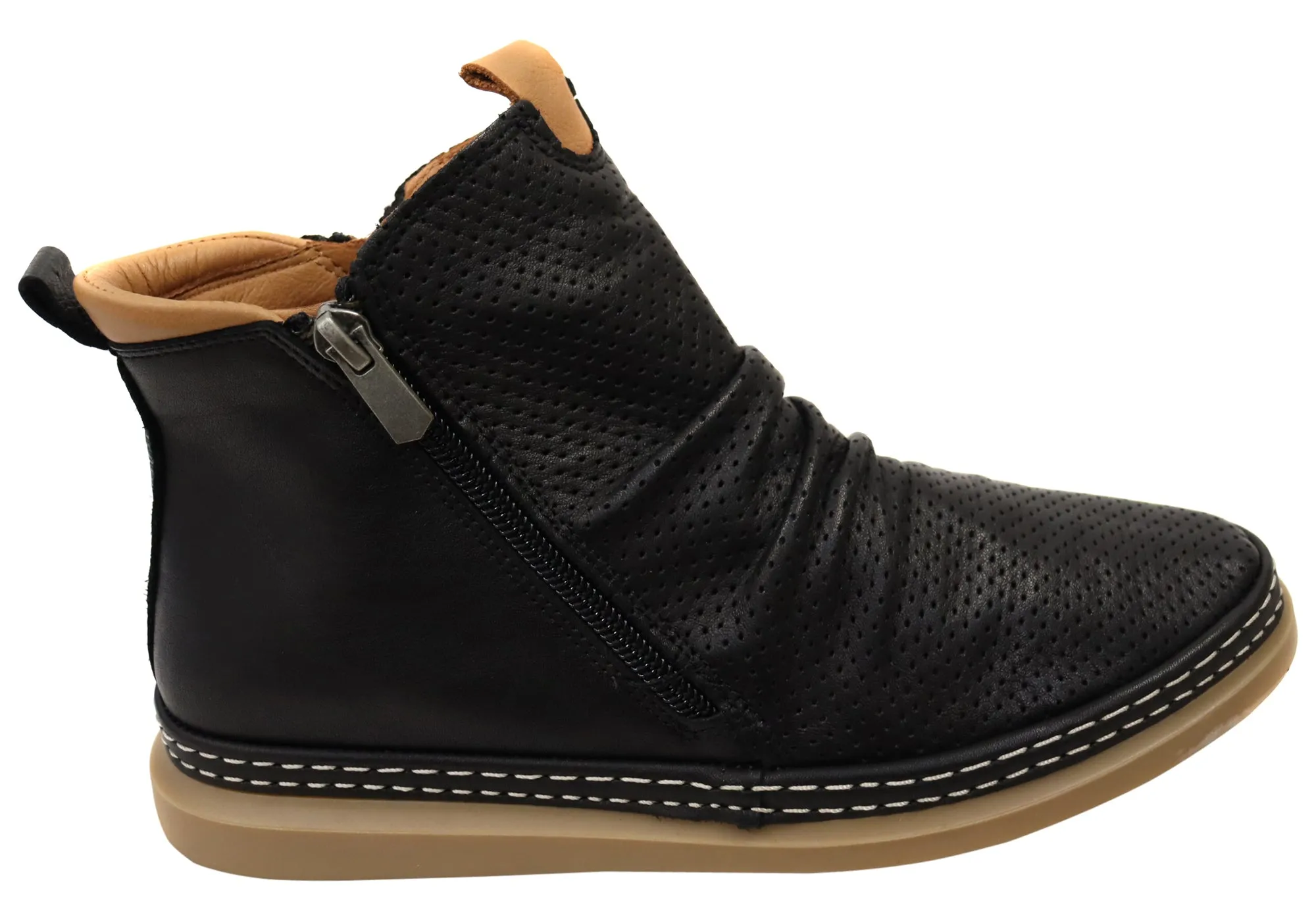 Orizonte Embia Womens European Comfortable Leather Ankle Boots Durable Shell Cold Climate Insulated Night Travel