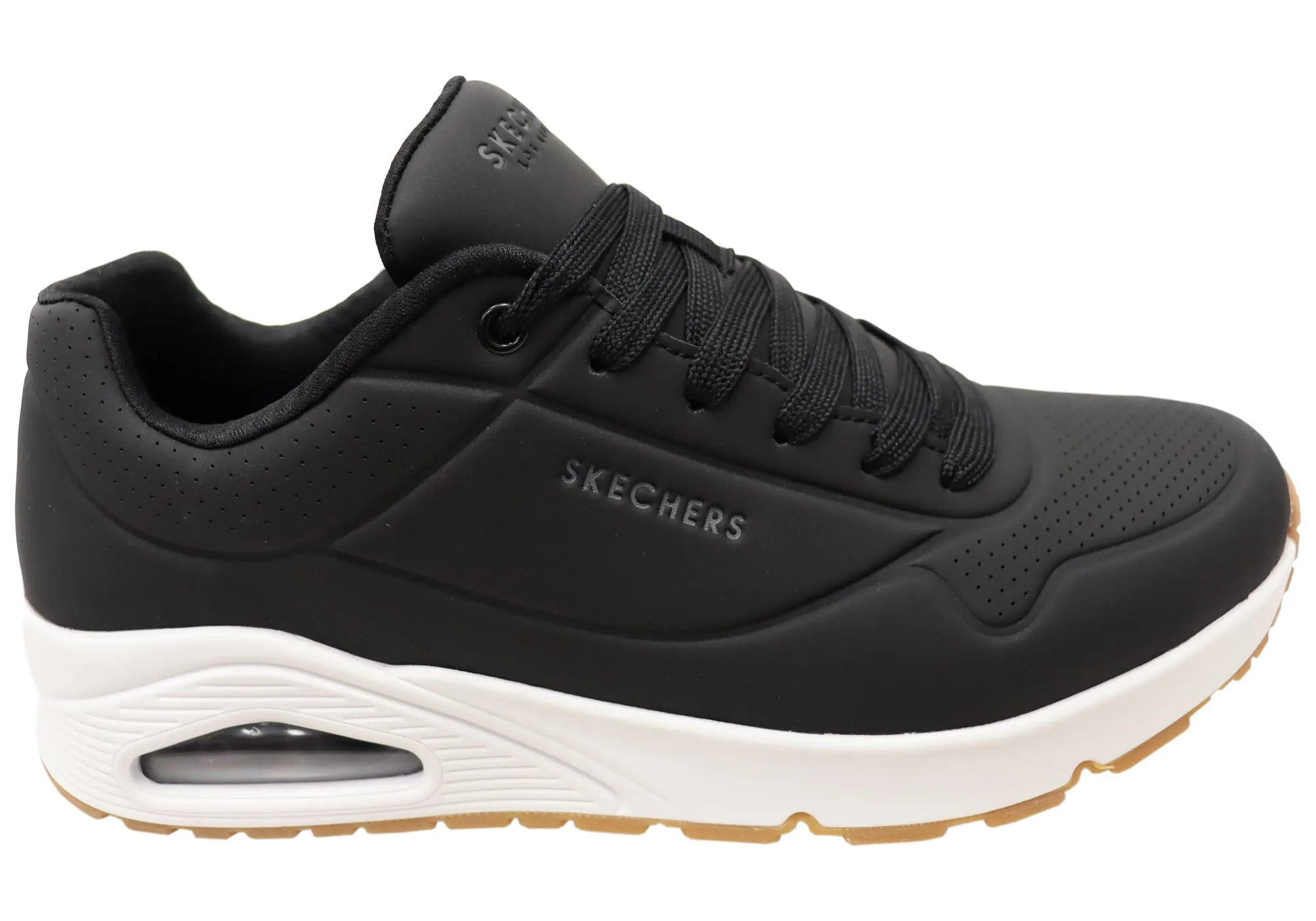 Skechers Mens Uno Stand On Air Lace Up Memory Foam Shoes Freedom Move Zero Break In