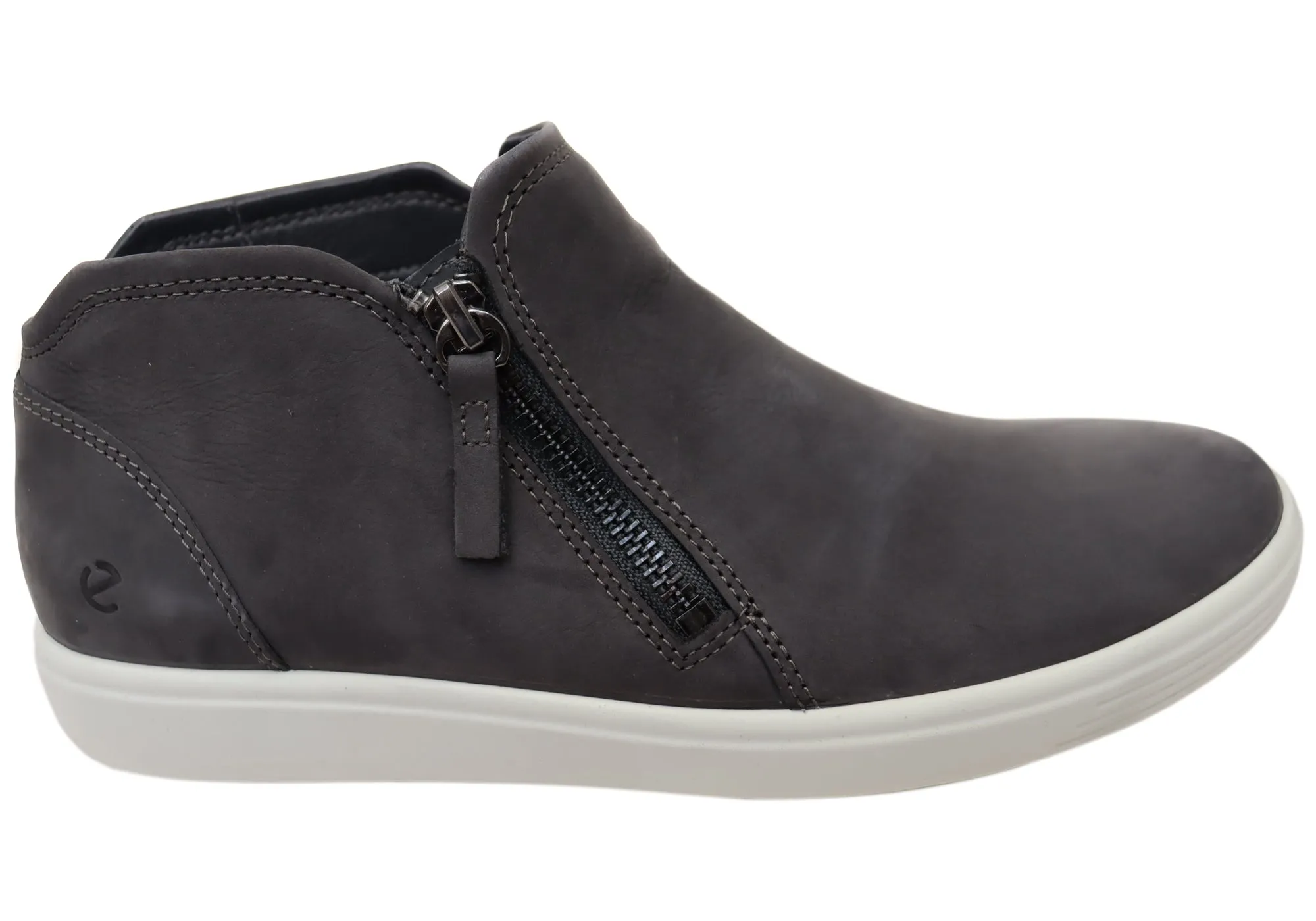 ECCO Womens Soft 7 Womens Comfortable Nubuck Leather Ankle Boots Cushioned Step Night Travel