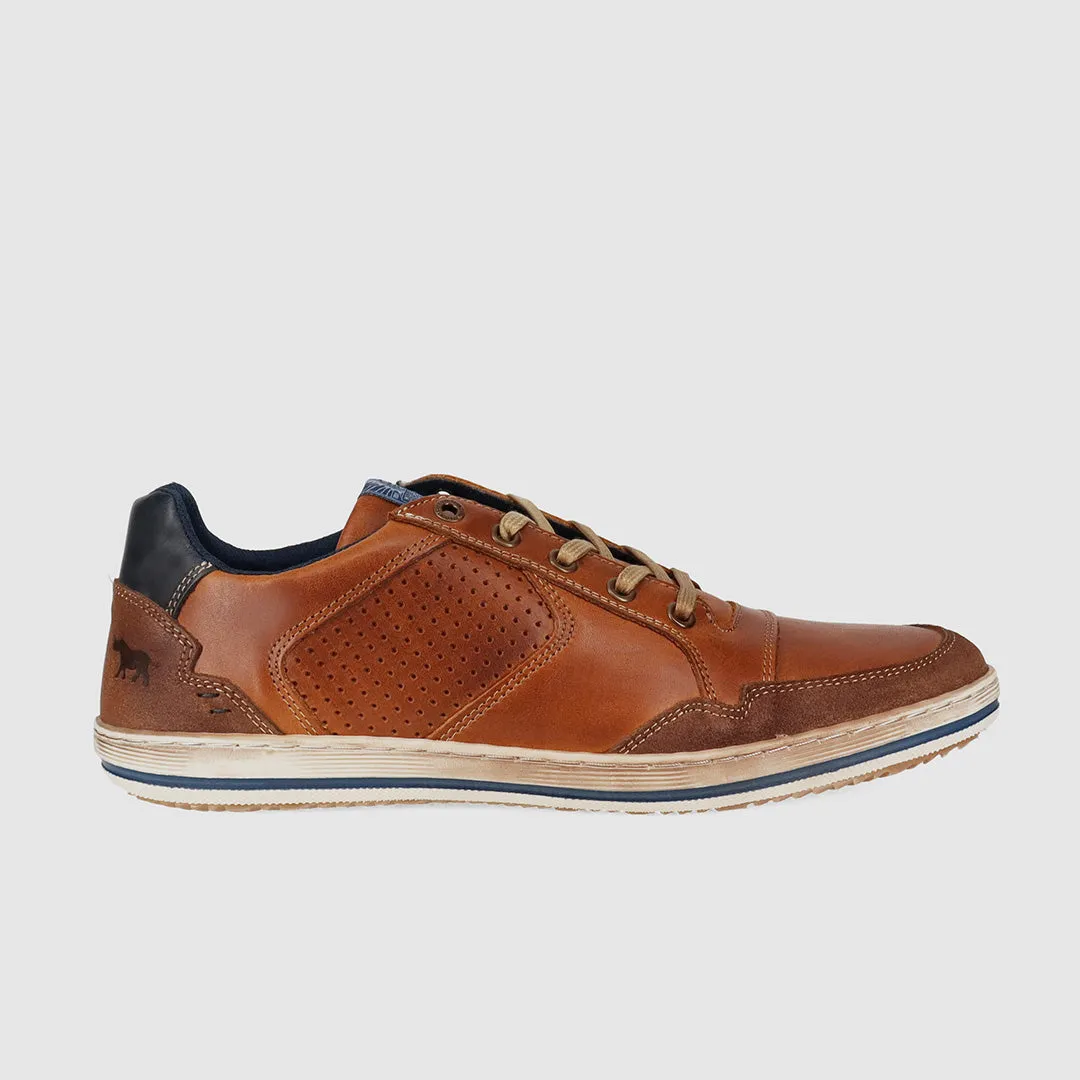 Team leader Modern Look Crest Casual Shoes Tan Zip Closure