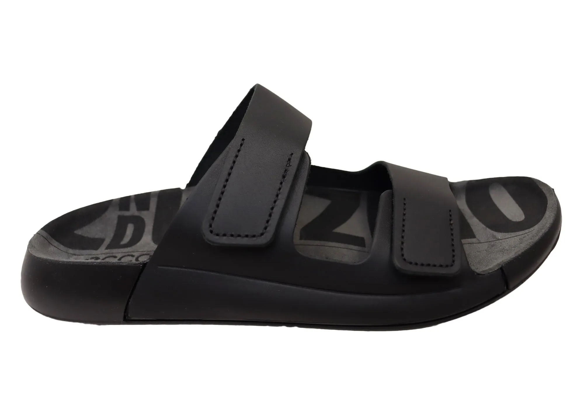 Foot-Friendly Design ECCO 2nd Cozmo Womens Comfortable Leather 2 Strap Slide Sandals