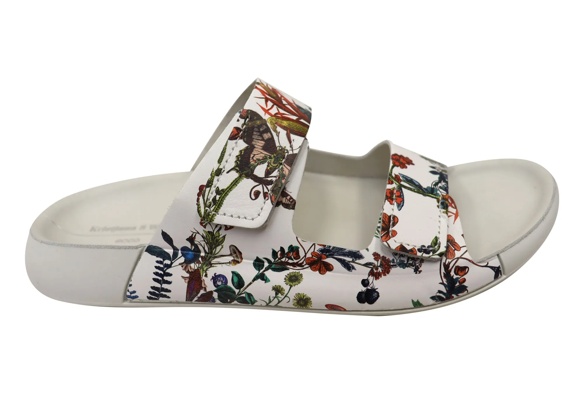 ECCO 2nd Cozmo Womens Comfortable Leather 2 Strap Slide Sandals Flight Day