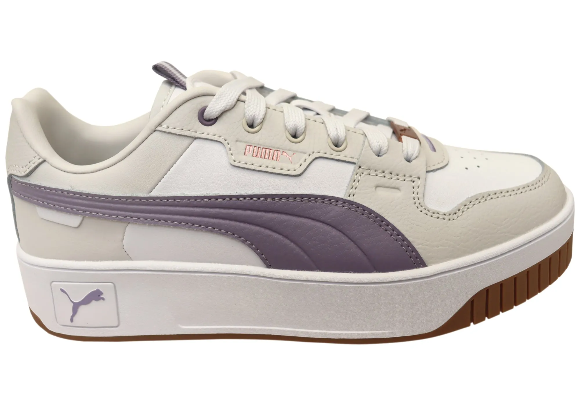 City Shift Fashion-forward materials Puma Womens Carina Street Lux Comfortable Lace Up Sneakers