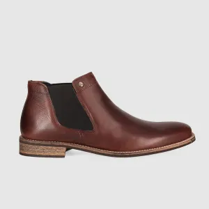 Drake Chelsea Boots Dark Brown Pure White Outdoor Protection