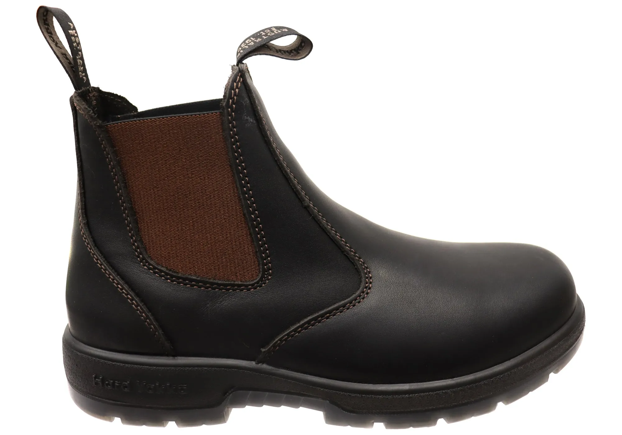 Hard Yakka Mens Leather Outback Pull On Steel Toe PR Safety Boots Anti   Odor Protective Layer