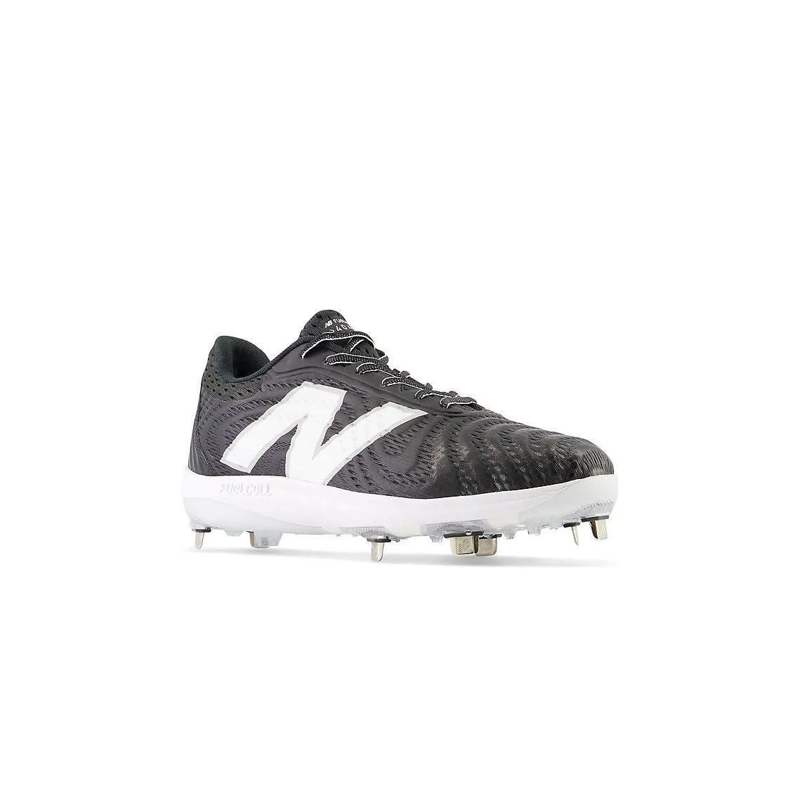 Rain Safe New Balance Men's FuelCell 4040 V7 Metal Baseball Cleats - Black / Optic White - L4040BK7