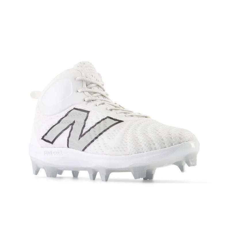 New Balance Men's FuelCell 4040 V7 Mid-Molded Baseball Cleats - White / Raincloud - PM4040W7 Business Mode Snow Ride