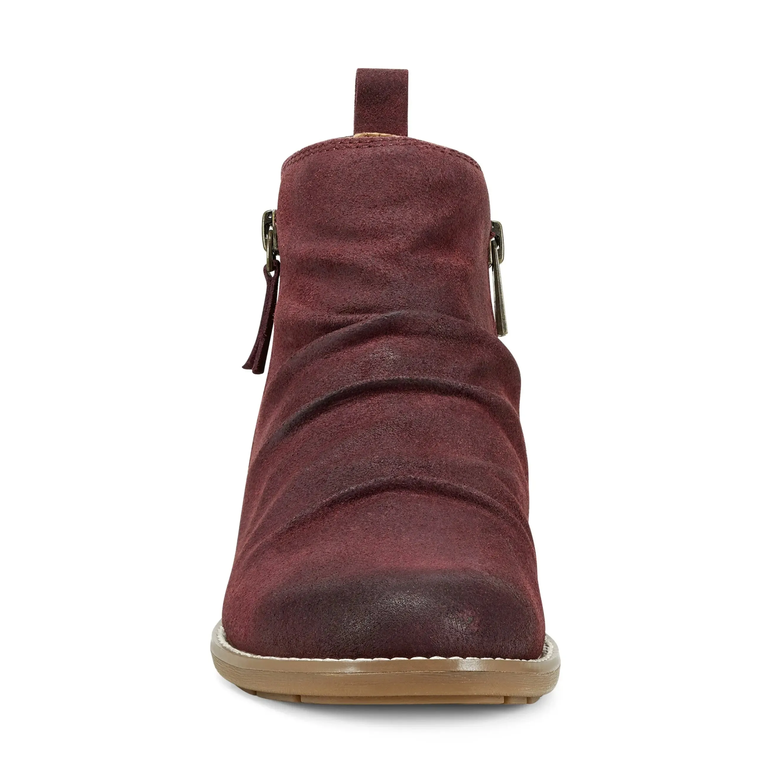 Nadya Round Toe Ruched Casual Booties Reinforced Seams Neo Pop