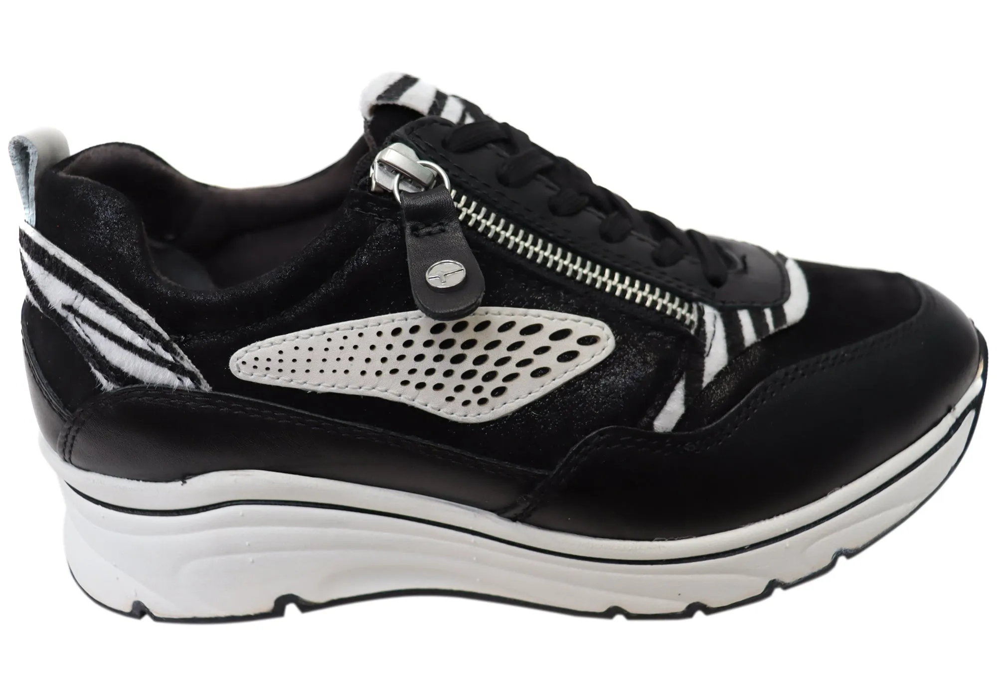 Comfortable Fashion Look Walk Tamaris Bethany Womens Comfortable Leather Lace Up Casual Shoes