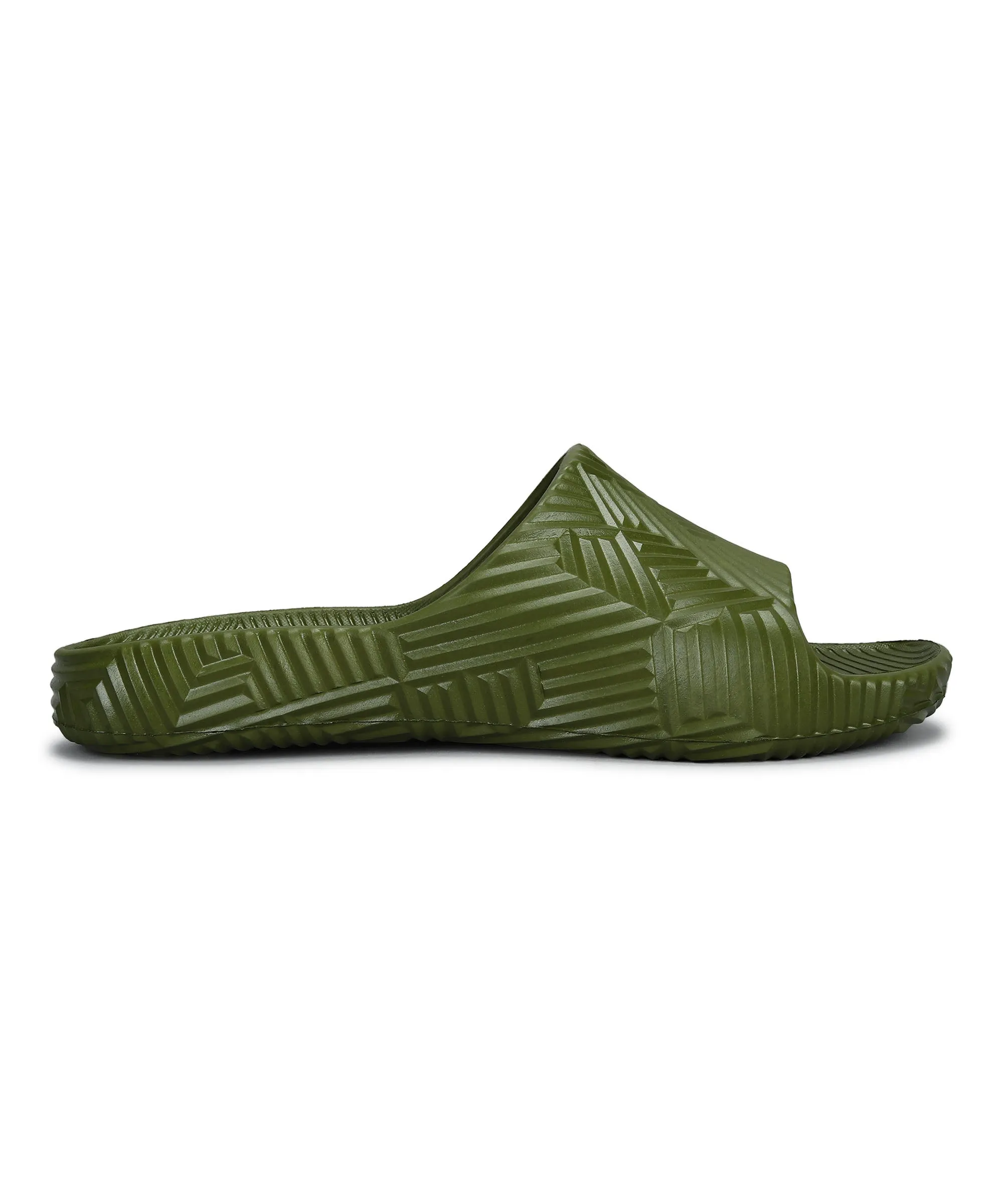 Paragon EVK10924G Men's Waterproof Olive Sliders with Comfortable Sole Summer Ready Relax Foot