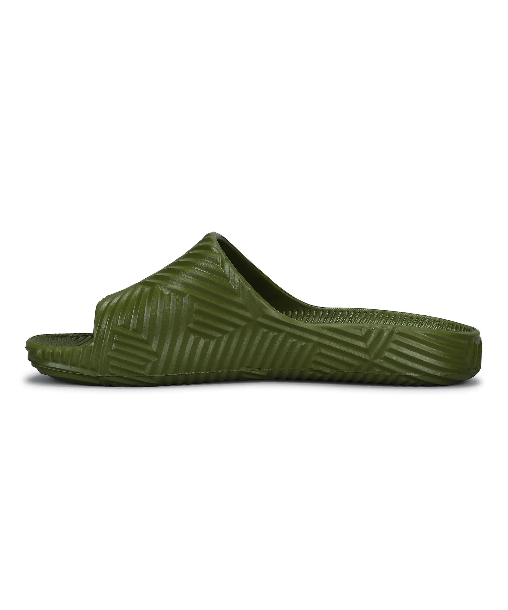 ergonomic Relaxing Fit Shoes Paragon EVK10924G Men's Waterproof Olive Sliders with Comfortable Sole