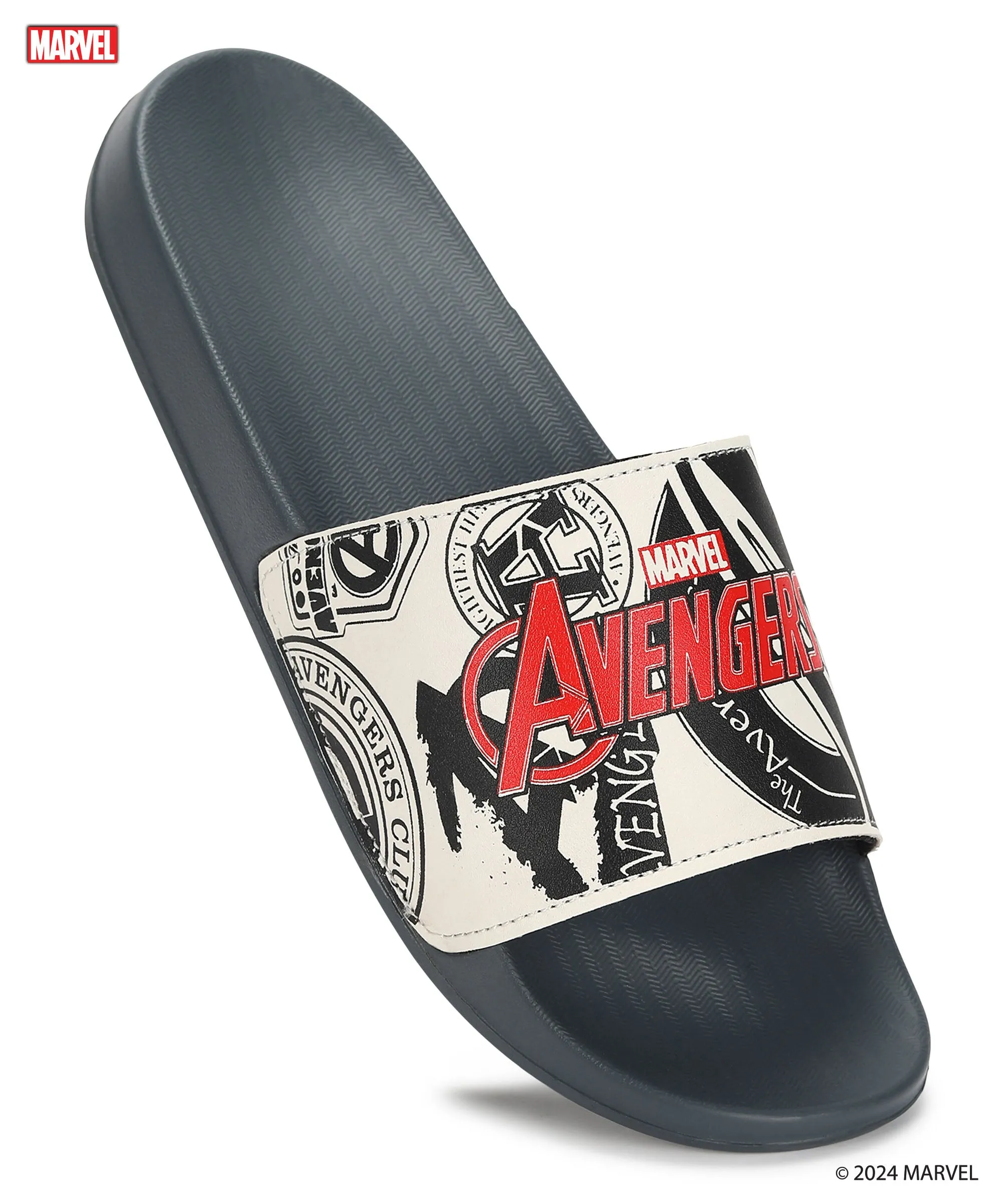 Marvel Avengers' EVMK10921G Men's White Sliders | Trendy Sliders with Durable & Cushioned Sole Construction | Waterproof & Lightweight, Perfect for Everyday Casual Wear Comfortable Performance