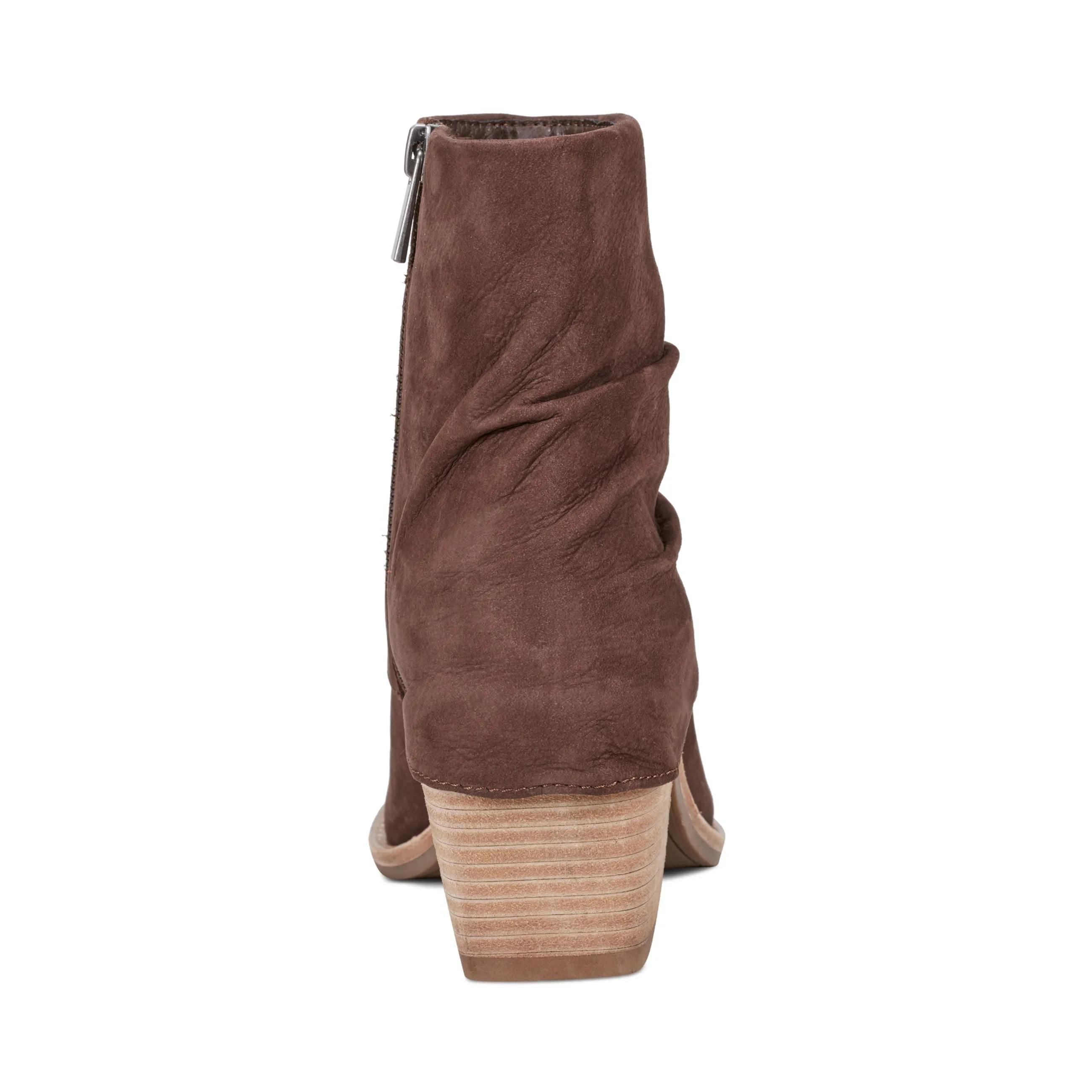 Earth Mood Memory Foam Casual Wear Savvy Block Heel Ruched Casual Booties