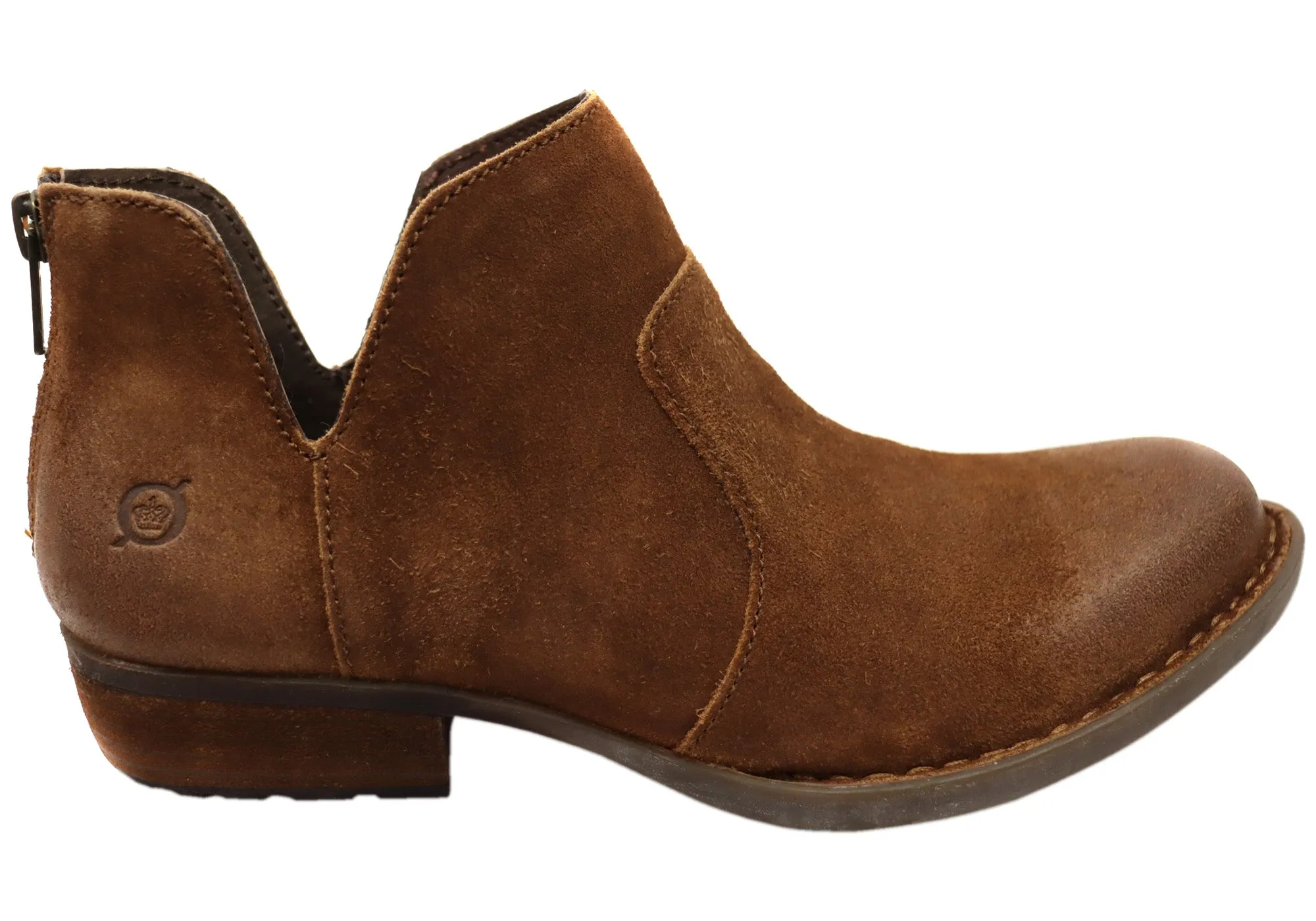 Born Kerri Womens Comfortable Leather Low Heel Ankle Boots Comfortable toe box