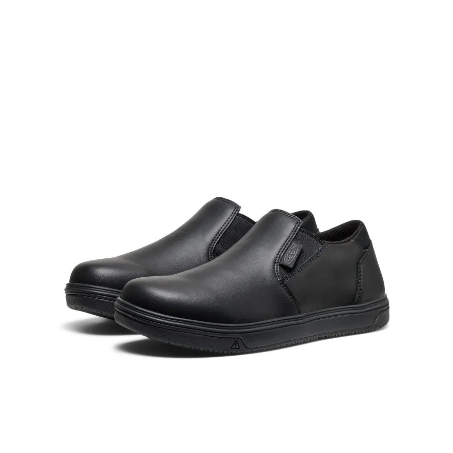 Play Hard Memory Foam Airport Travel Men's Kenton Shift WTX Work Shoe (Soft Toe)  |  Black/Black
