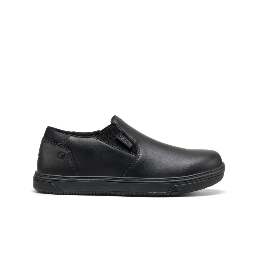 Feather Light Travel Enthusiasts Men's Kenton Shift WTX Work Shoe (Soft Toe)  |  Black/Black