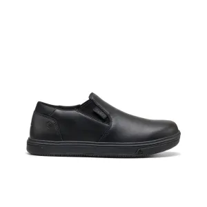 Feather Light Travel Enthusiasts Men's Kenton Shift WTX Work Shoe (Soft Toe)  |  Black/Black