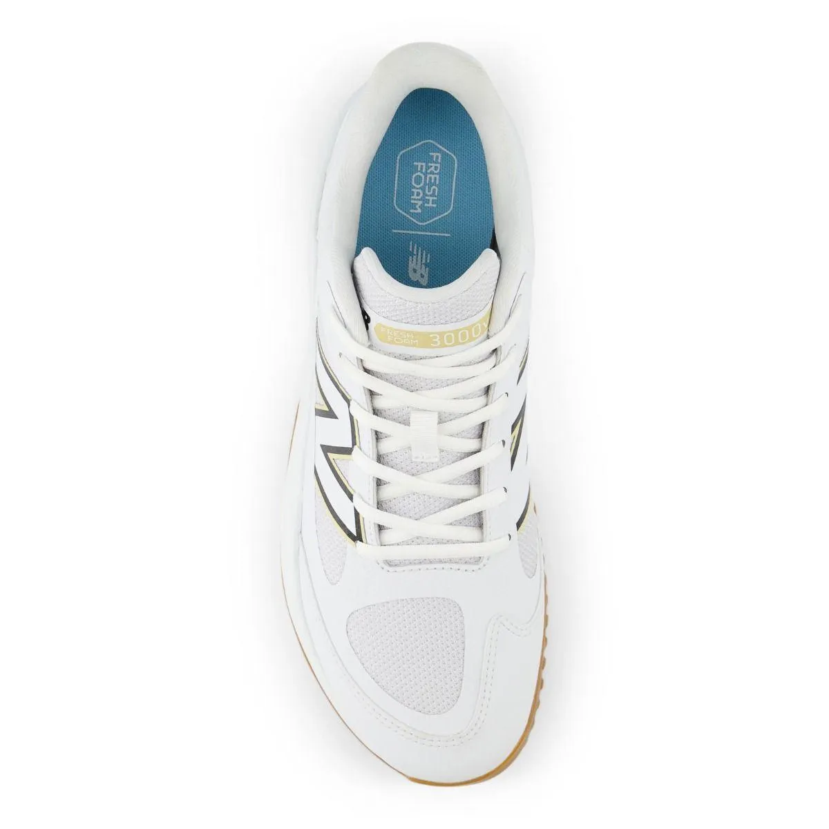 New Balance Men's Fresh Foam 3000 v7 Turf Baseball Shoes - White/Gum - T3000TW7 Play Mode