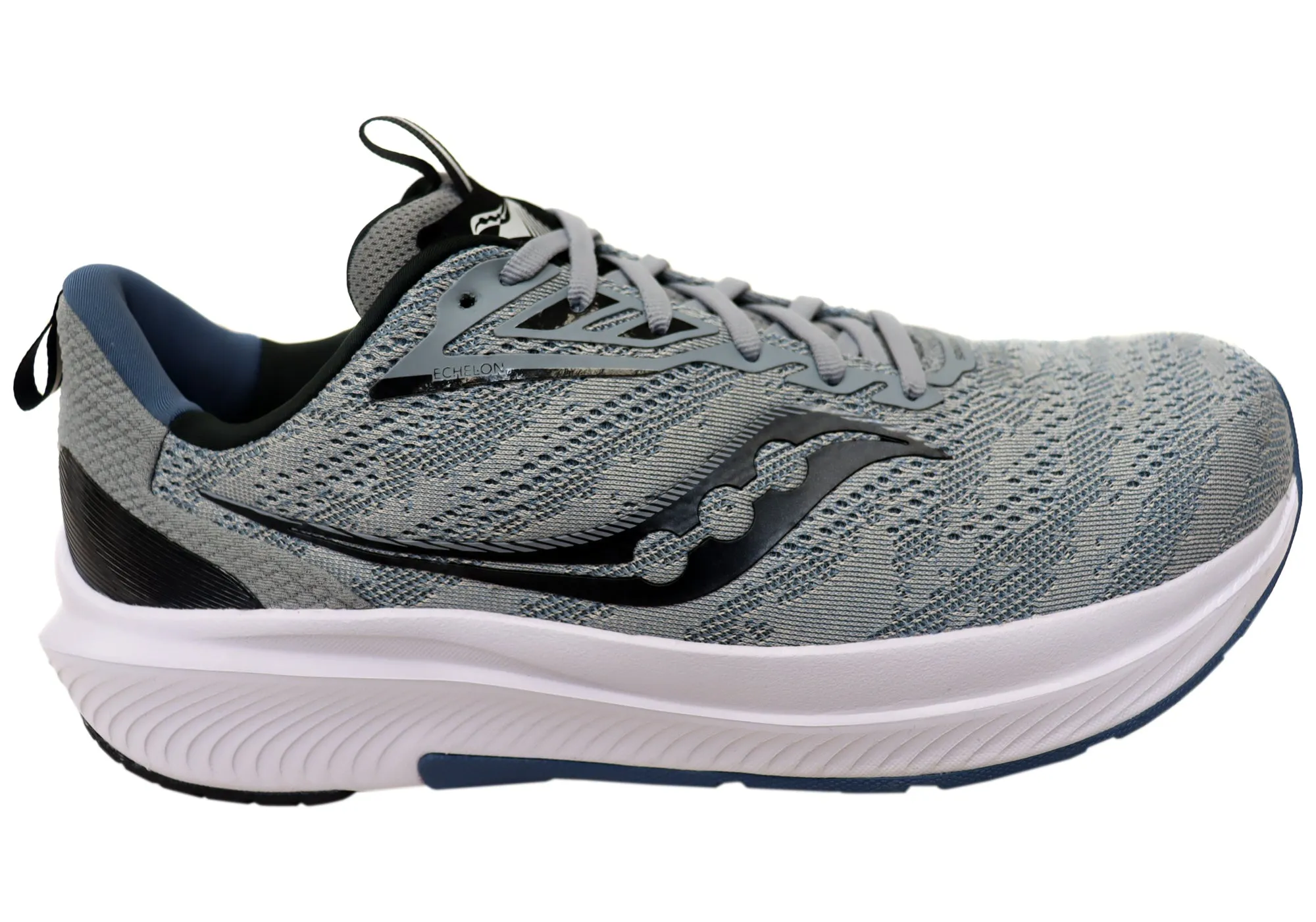 Saucony Mens Echelon 9 Wide Fit Comfortable Athletic Shoes Stylish Flex Arch support
