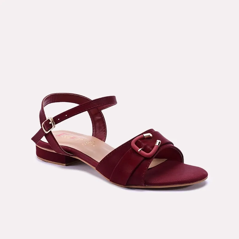 Maroon Casual Sandals 0421354 Media Pop Work