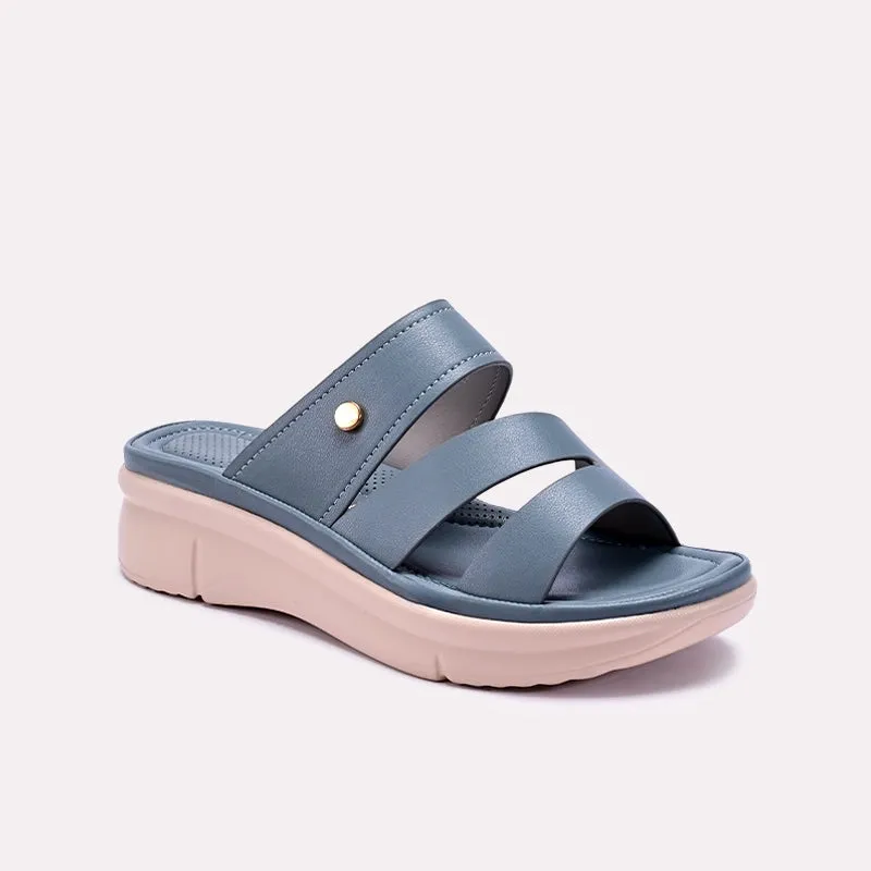 Blue Comfy Casual Slippers 0413336 Anti Odor