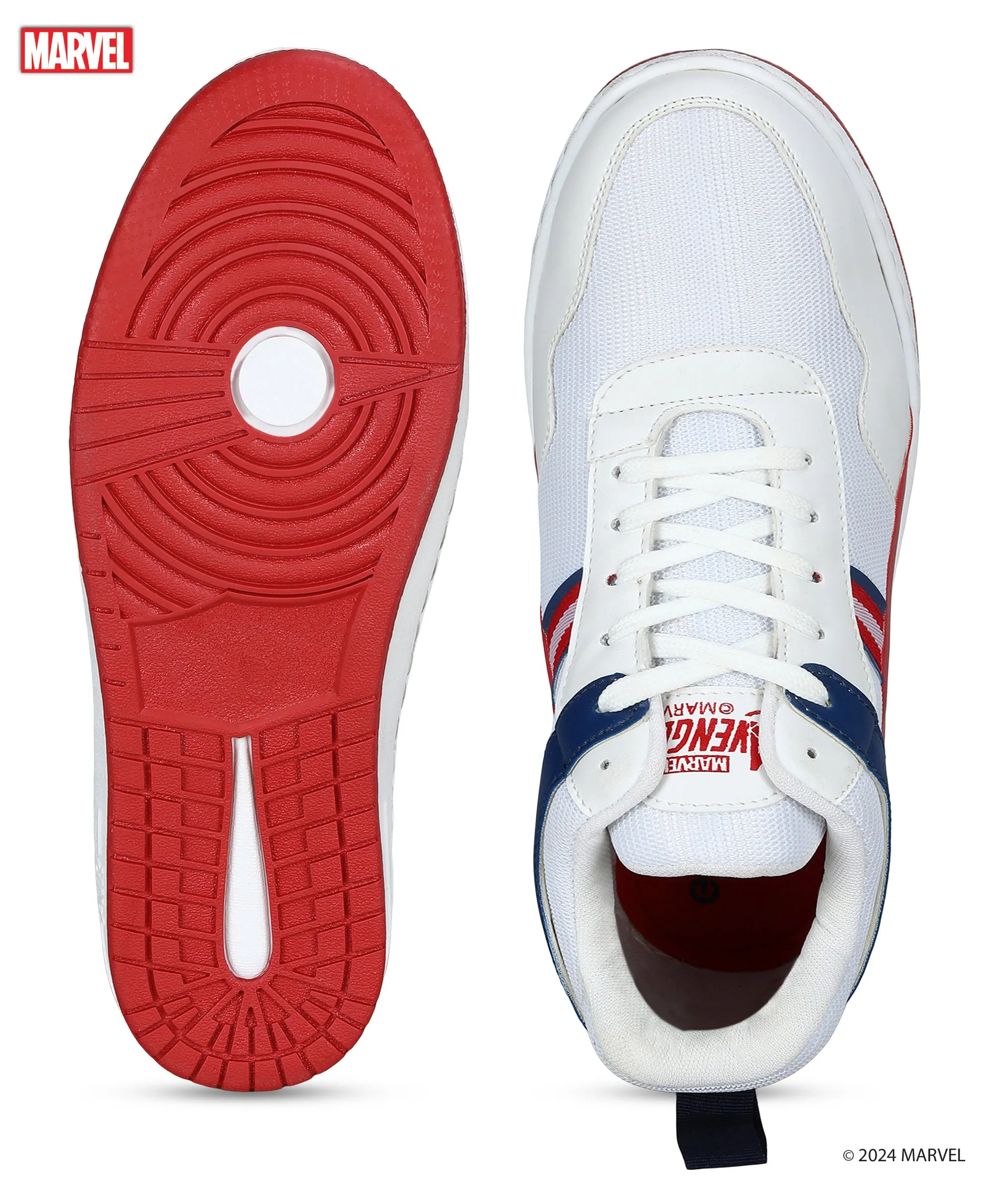 Pure Function Class Day Marvel Men's White Casual Sneakers | Cushioned & Lace up Outdoor Style