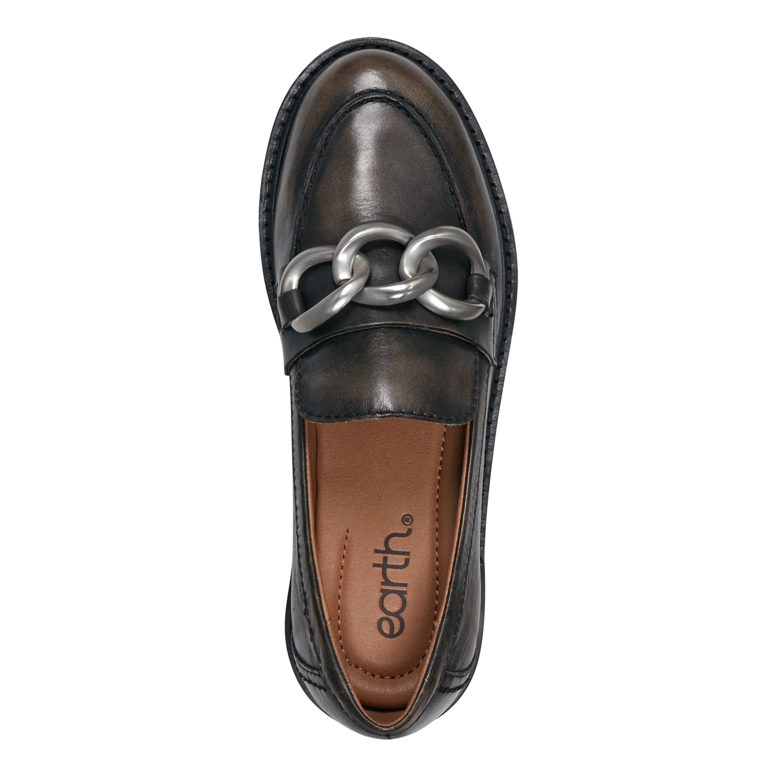 Zalor Round Toe Lug Sole Casual Slip-on Loafers Court Fast Peak Step